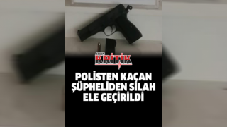 Polisten kaçan şüpheliden silah ele geçirildi