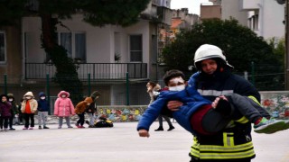 Söke’de gerçeğini aratmayan deprem tatbikatı