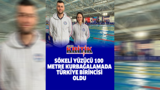 Sökeli yüzücü 100 metre kurbağalamada Türkiye birincisi oldu