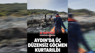 Aydın’da üç düzensiz göçmen kurtarıldı