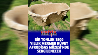 Bir tonluk 1800 yıllık mermer küvet Afrodisias Müzesi'nde sergilenecek