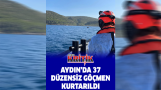 Aydın’da 37 düzensiz göçmen kurtarıldı