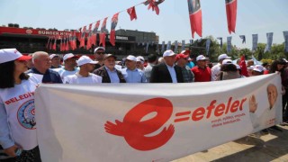 Efeler Belediyesi, 1 Mayıs yürüyüşüne katıldı