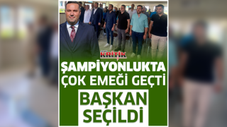 Şampiyonlukta çok emeği geçti, başkan seçildi