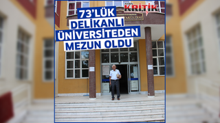 73'lük delikanlı üniversiteden mezun oldu