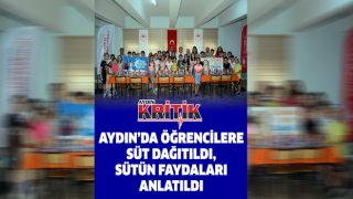 Aydın’da öğrencilere süt dağıtıldı, sütün faydaları anlatıldı