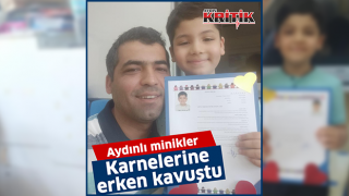 Aydınlı minikler karnelerine erken kavuştu