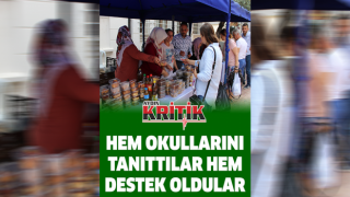 Hem okullarını tanıttılar hem destek oldular