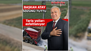 Başkan Atay sözünü tuttu tarla yolları asfaltlanıyor