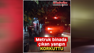 Metruk binada çıkan yangın korkuttu