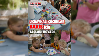 Ukraynalı çocuklar barış için taşları boyadı