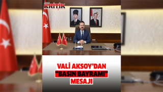 Vali Aksoy'un '24 Temmuz Basın Bayramı' kutlama mesajı