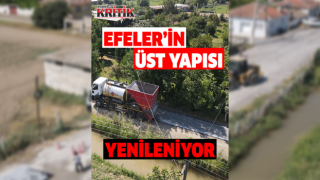 Efeler'de 15 yıllık yol sorunu asfalt aracıyla sona erdi