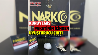 Kuruyemiş paketinin içinden uyuşturucu çıktı