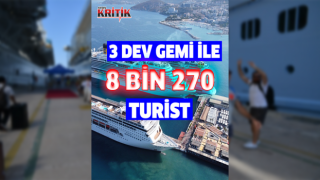 Kuşadası’na 3 dev gemi ile 8 bin 270 turist geldi