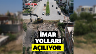 Nazilli’de kamulaştırılan yapılar yıkılarak imar yolları açılıyor