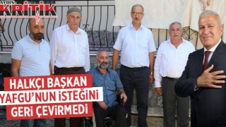 Halkçı başkan Yafgu'nun isteğini geri çevirmedi