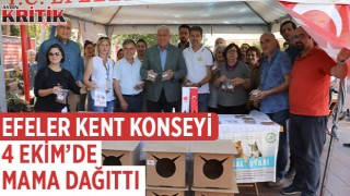 Efeler Kent Konseyi 4 Ekim'de mama dağıttı