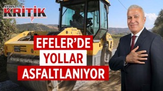 Efeler'de yollar asfaltlanıyor