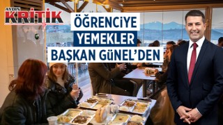 Öğrenciye yemekler Başkan Günel'den