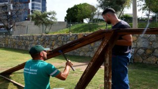 Kuşadası Belediyesi’nden Can Dostların Park Alanında bakım çalışması