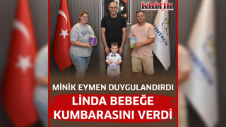 Minik Eymen duygulandırdı Linda Bebeğe kumbarasını verdi