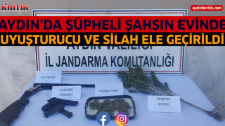 Aydın'da şüpheli şahsın evinde uyuşturucu ve silah ele geçirildi