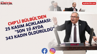 CHP’Lİ BÜLBÜL’DEN 25 KASIM AÇIKLAMASI: “SON 10 AYDA 343 KADIN ÖLDÜRÜLDÜ”