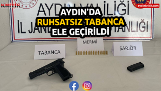 Aydın'da tabanca silah ele geçirildi