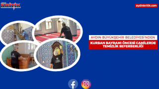 Aydın Büyükşehir Belediyesi’nden Kurban Bayramı Öncesi Camilerde Temizlik Seferberliği
