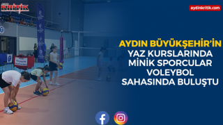 Aydın Büyükşehir’in Yaz Kurslarında Minik Sporcular Voleybol Sahasında Buluştu