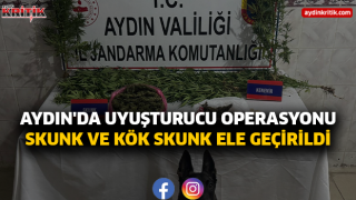 Aydın'da Uyuşturucu Operasyonu: 498 Gram Skunk ve 17 Kök Skunk Ele Geçirildi