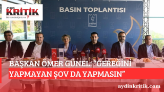 BAŞKAN ÖMER GÜNEL: “GEREĞİNİ YAPMAYAN ŞOV DA YAPMASIN”