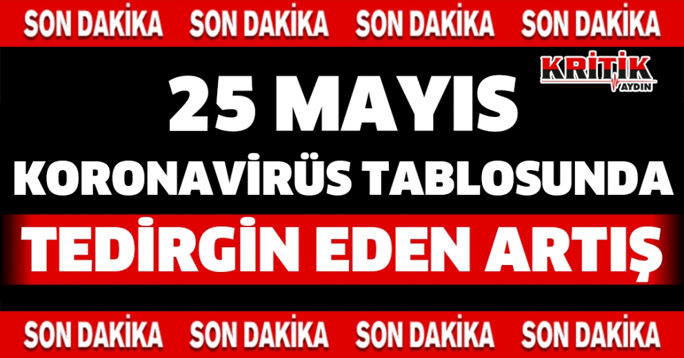 25 Mayıs koronavirüs Tablosunda tedirgin eden artış