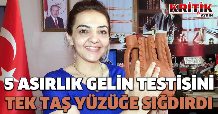 5 asırlık gelin testisini tek taş yüzüğe sığdırdı