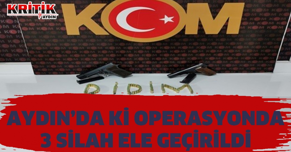 Aydın'da ki operasyonda 3 silah ele geçirildi