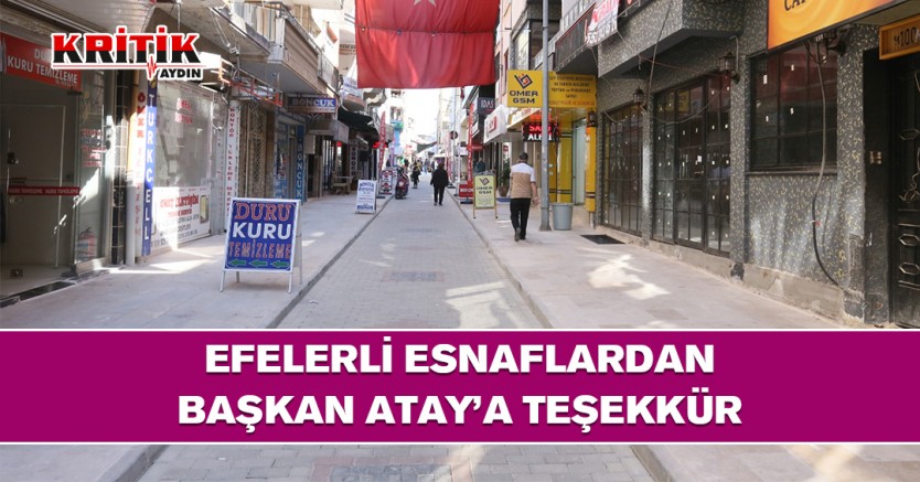 Efelerli esnaflardan Başkan Atay'a teşekkür